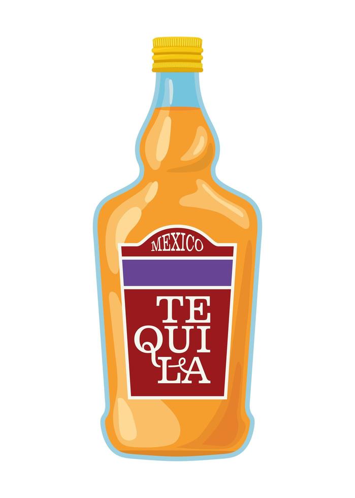 icono de tequila sobre fondo blanco vector