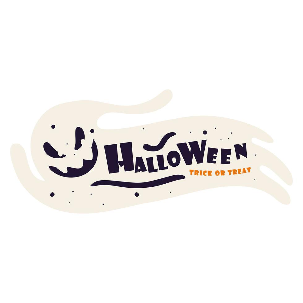 diseño de texto de halloween vector