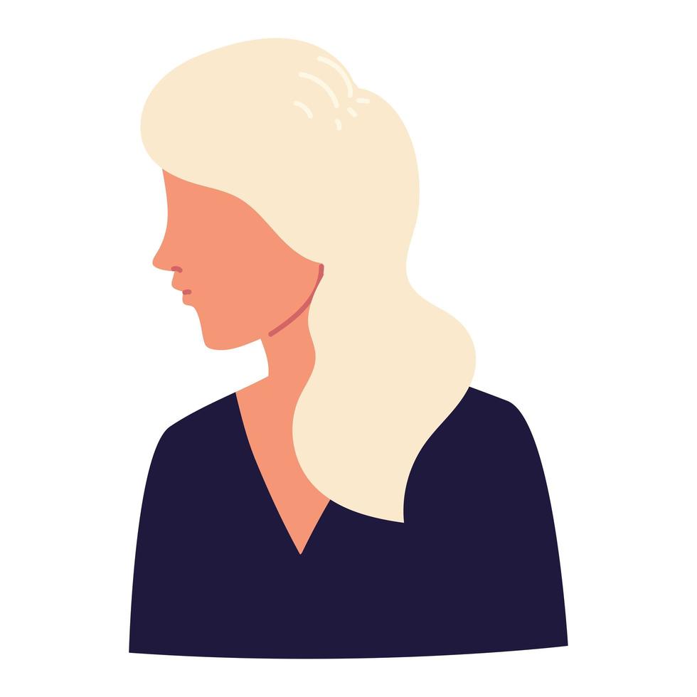 blond young woman vector