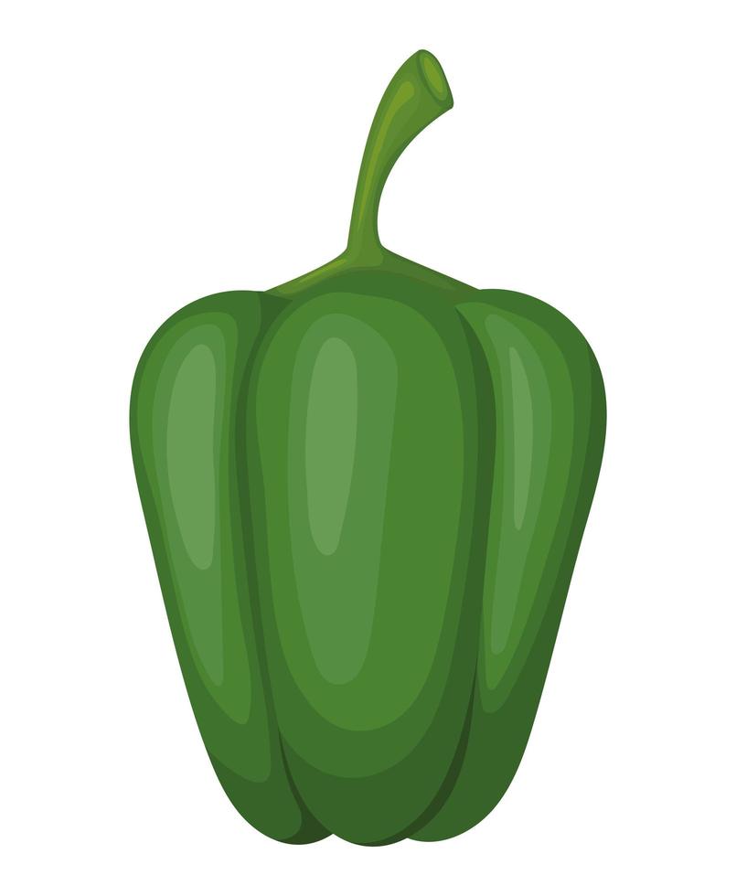 pimiento verde saludable vector