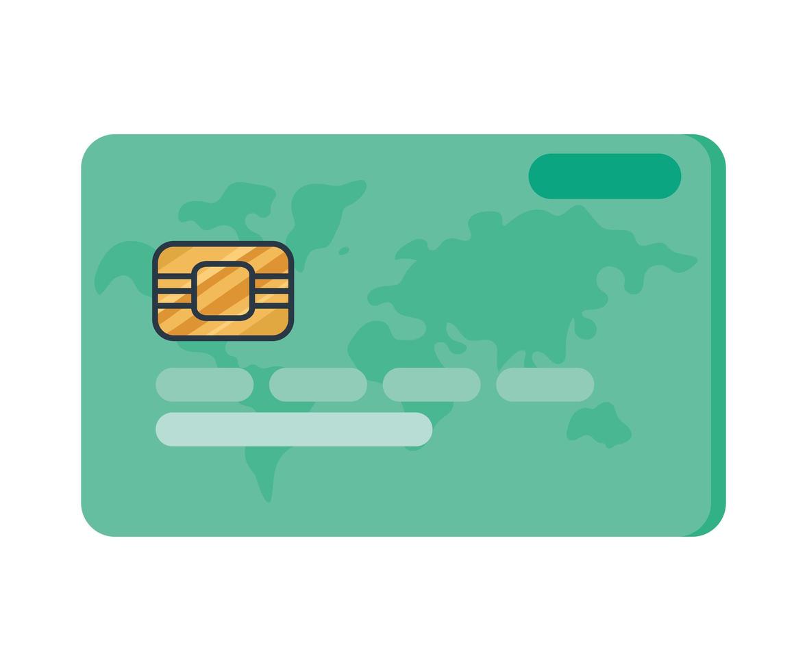 green credit card vector