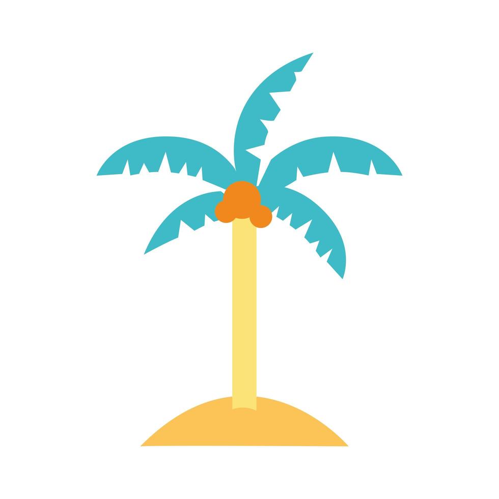 diseño de vector de icono de estilo plano de palmera