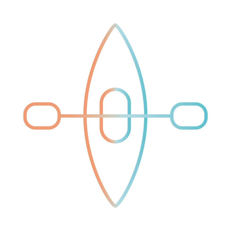 kayak boat gradient style icon vector design