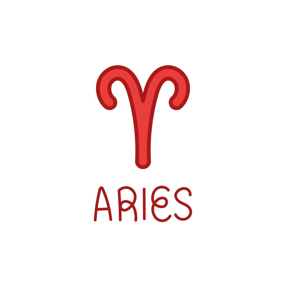 Ilustración de símbolo de aries vector