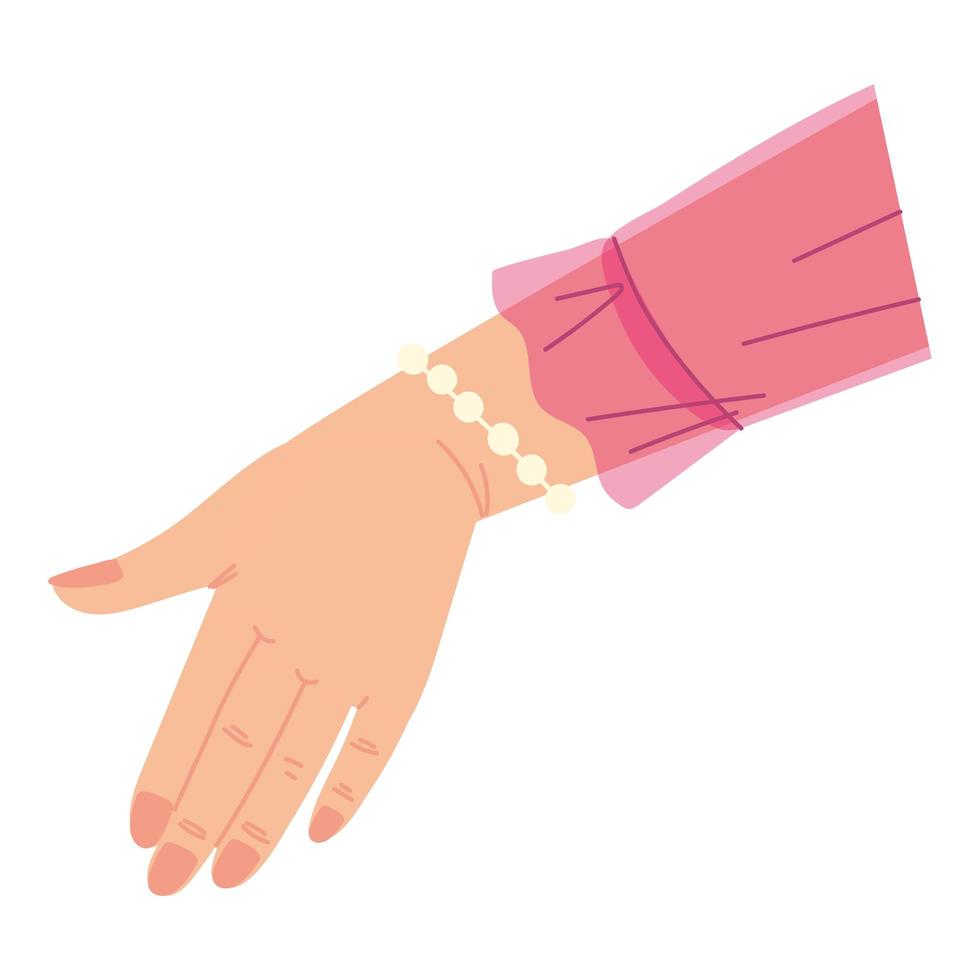 open hand with pink cloth vector