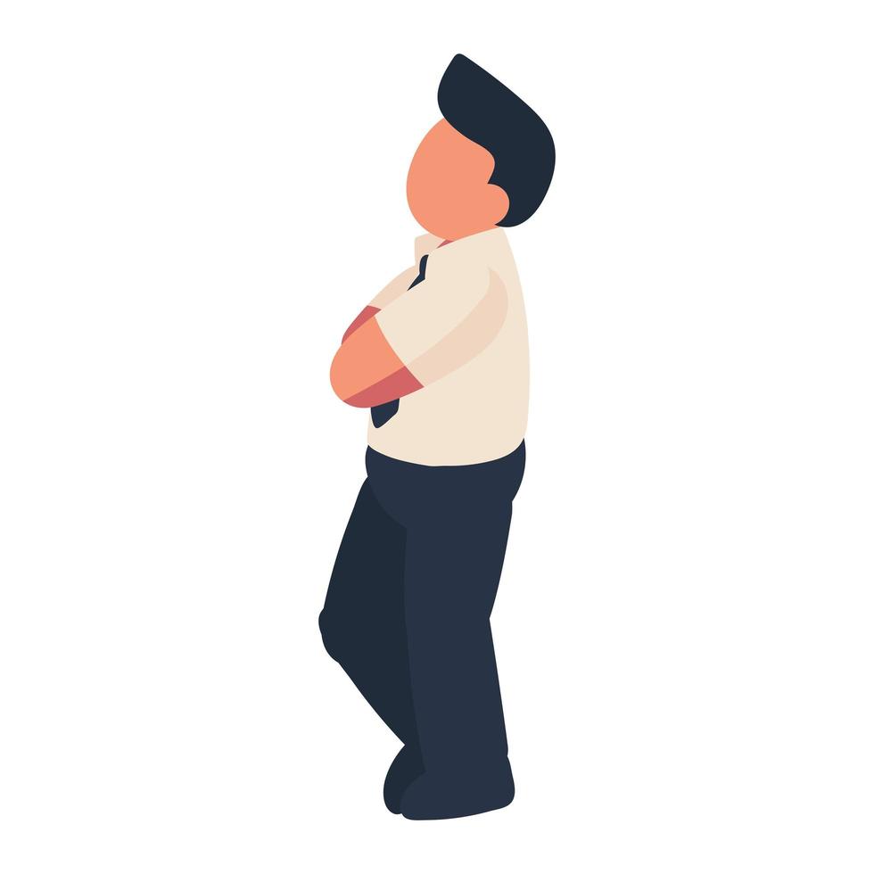 businessman crossed arms vector