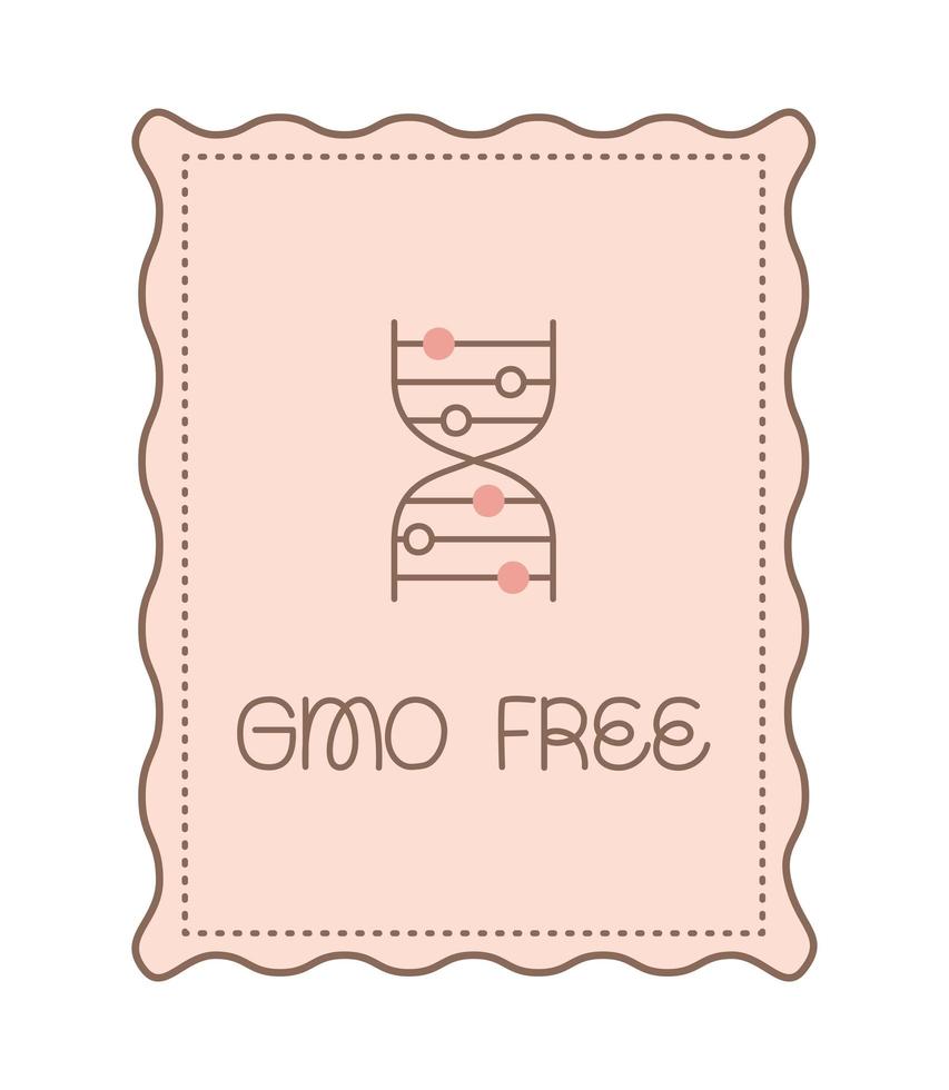 gmo free card vector