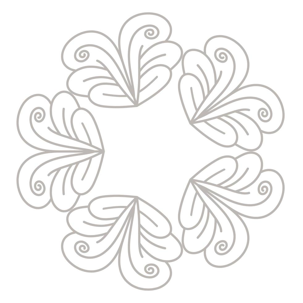 ornament in flower shaped silver vector design