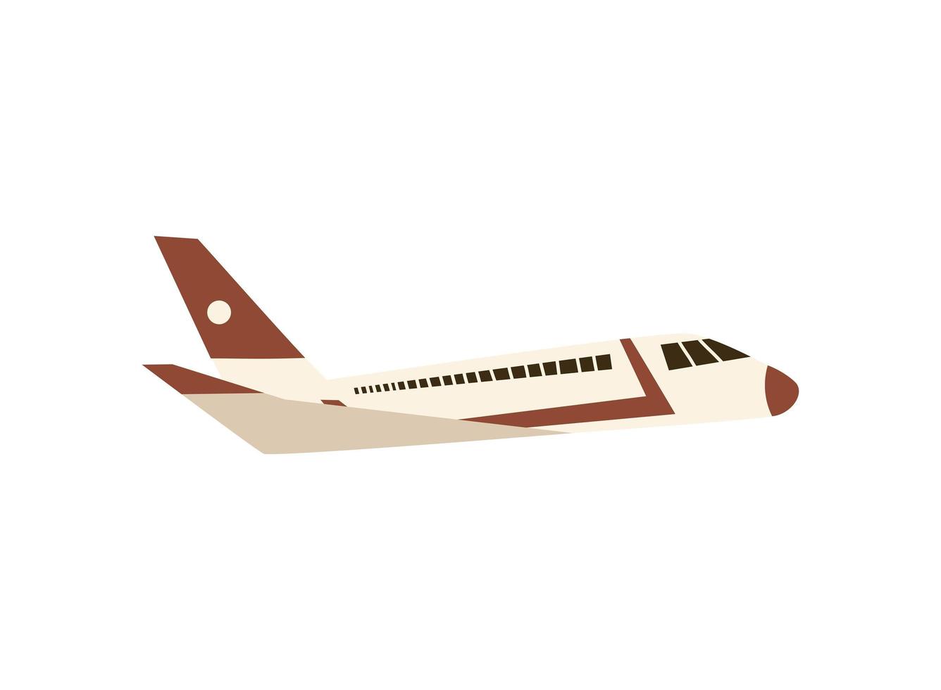 airplane travel transport icon isolated and flat design vector