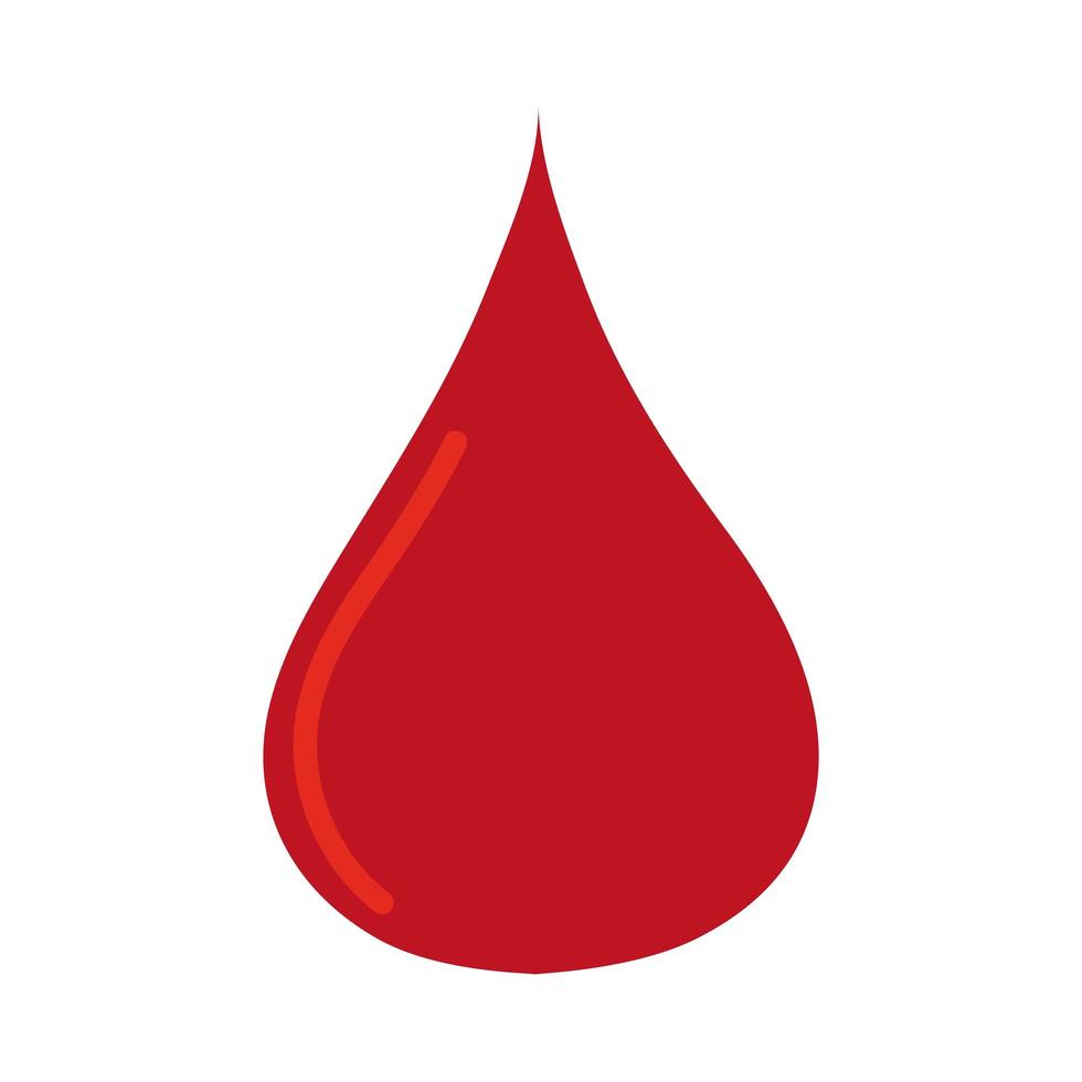 gota de sangre icono plano vector