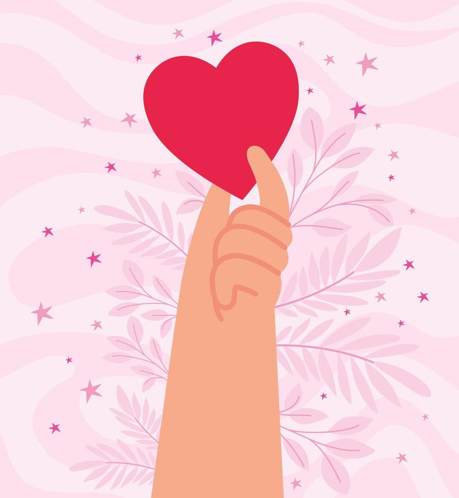 lovely hand poster vector