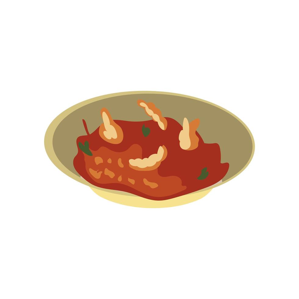 cocinar plato de sopa comida fresca diseño de icono vector