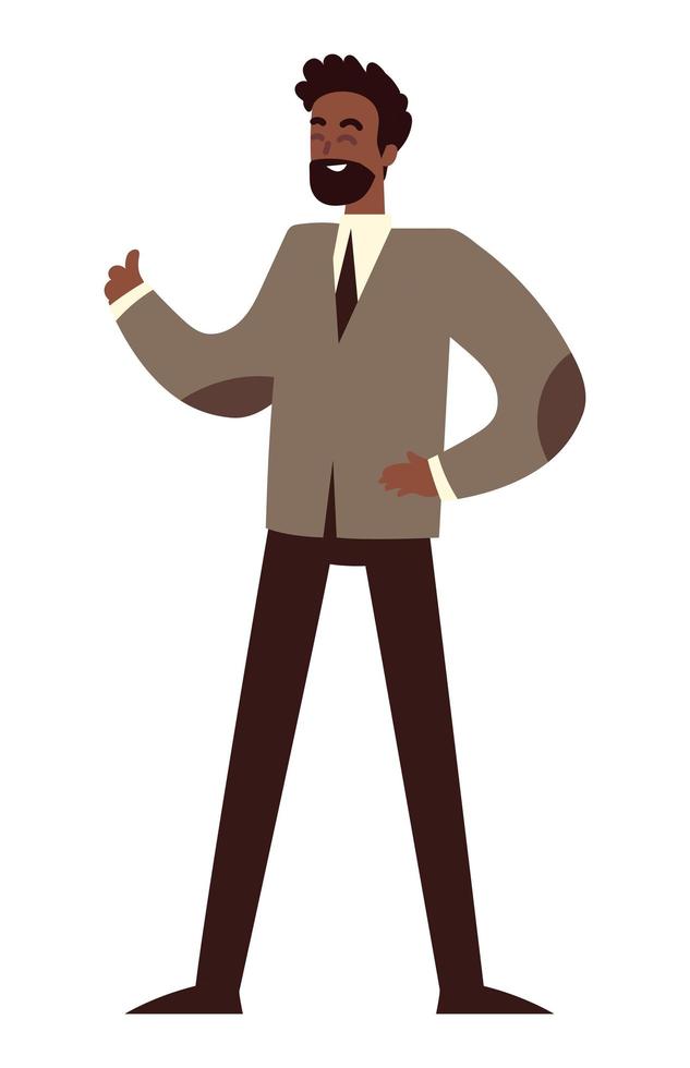 hombre de negocios afroamericano vector