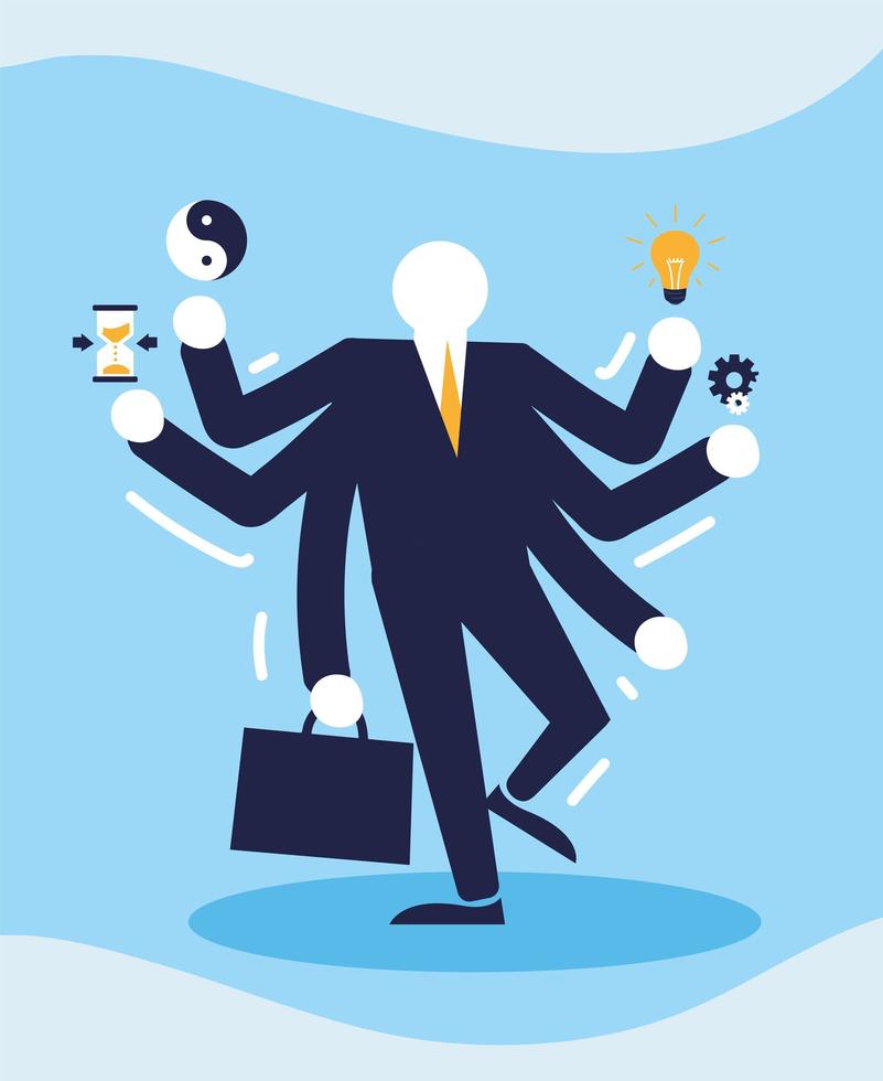 life skills businessman vector