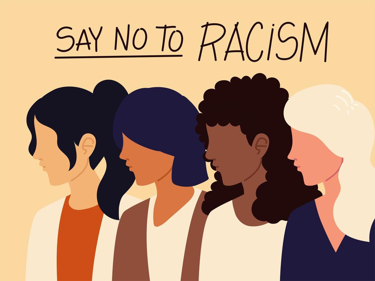 say no to racism vector