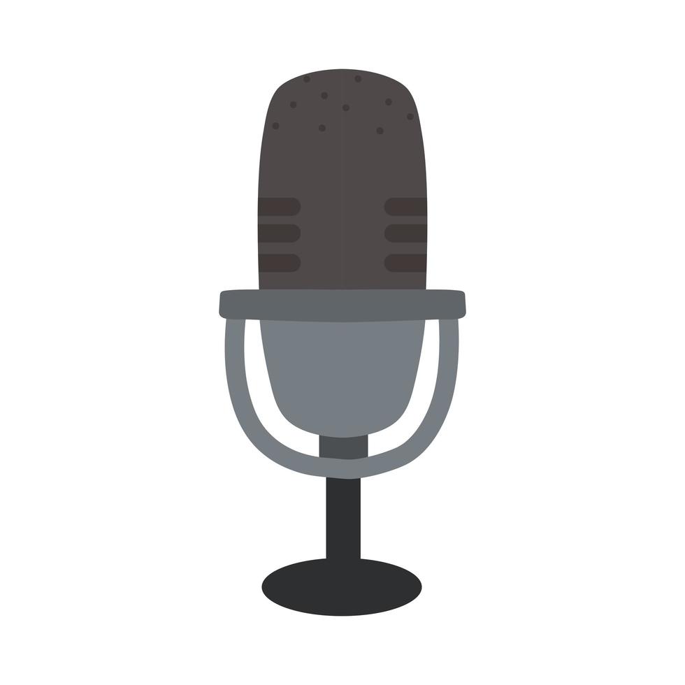microphone flat icon vector