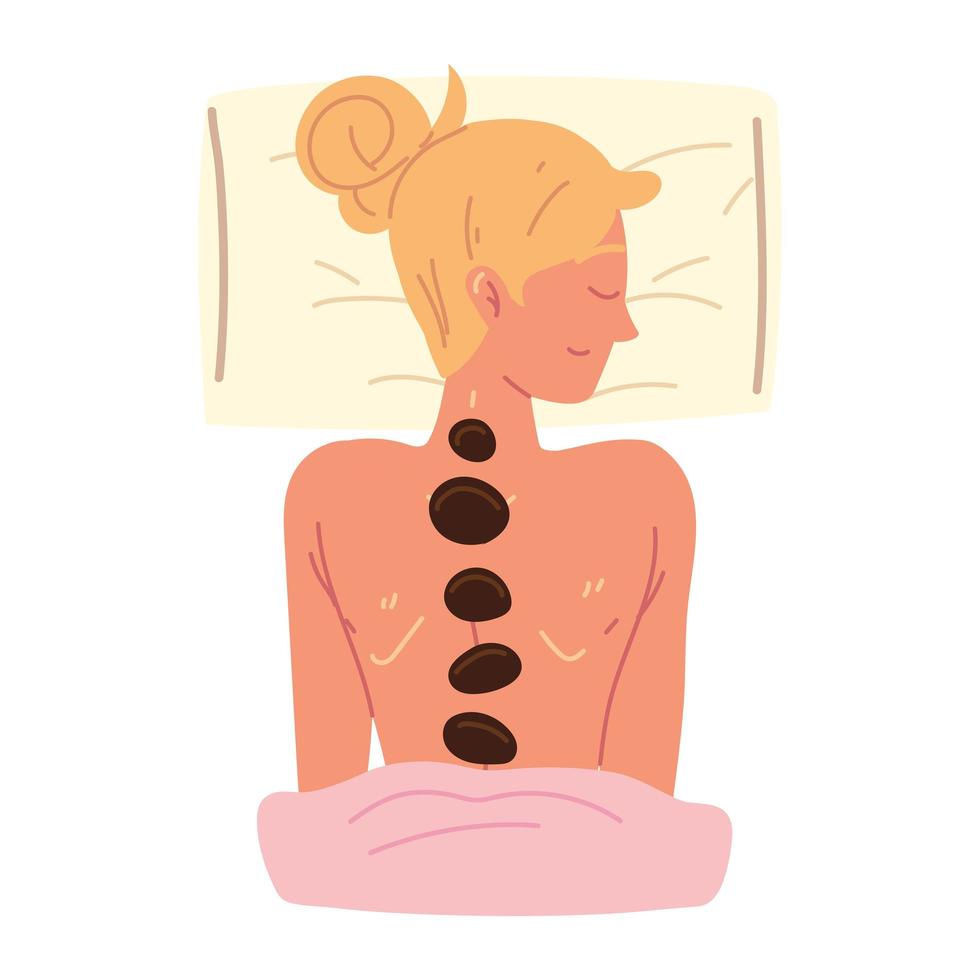 woman in the spa vector