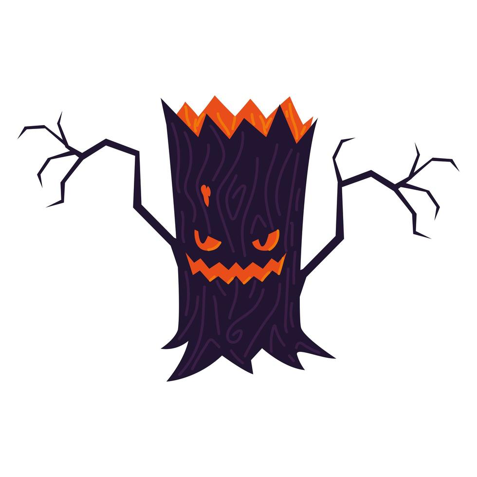 spooky dry tree vector