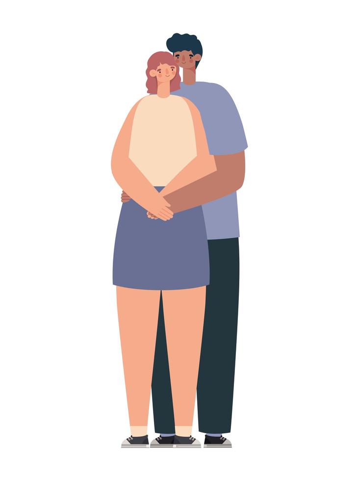 pareja joven ilustracion vector