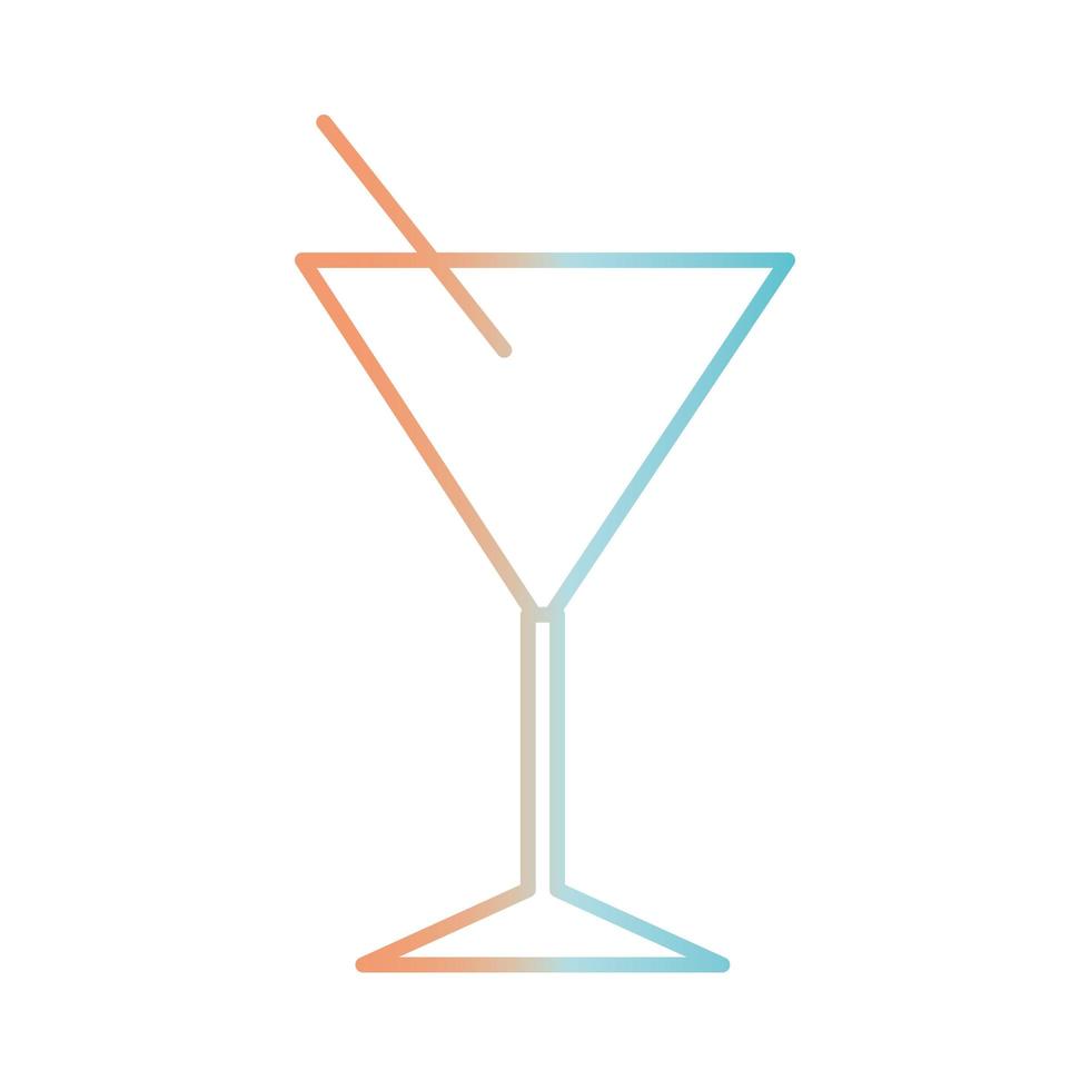 cocktail gradient style icon vector design