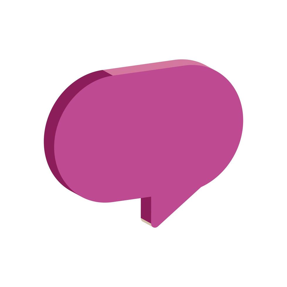 pink speech bubble social media icon vector