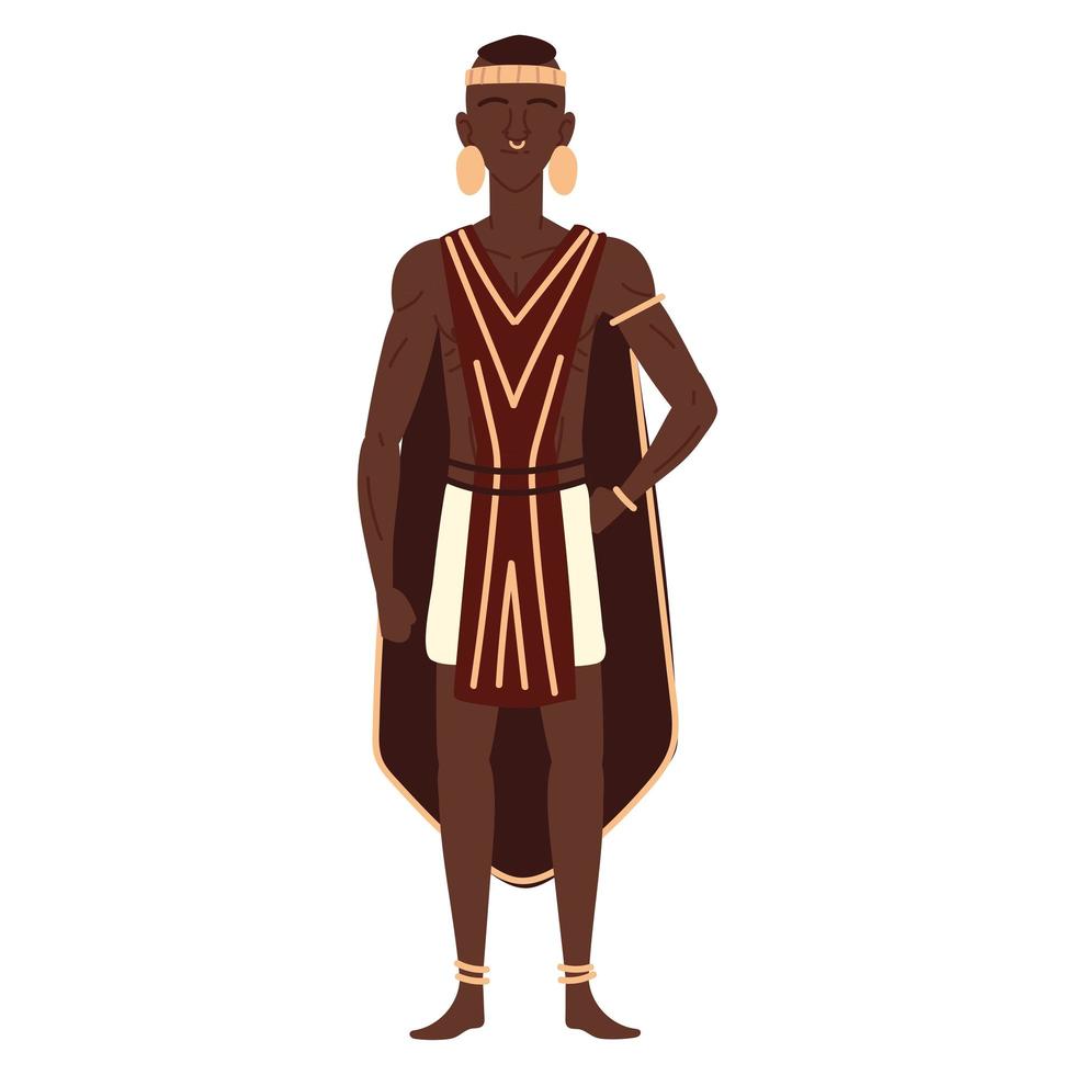 african aboriginal man vector