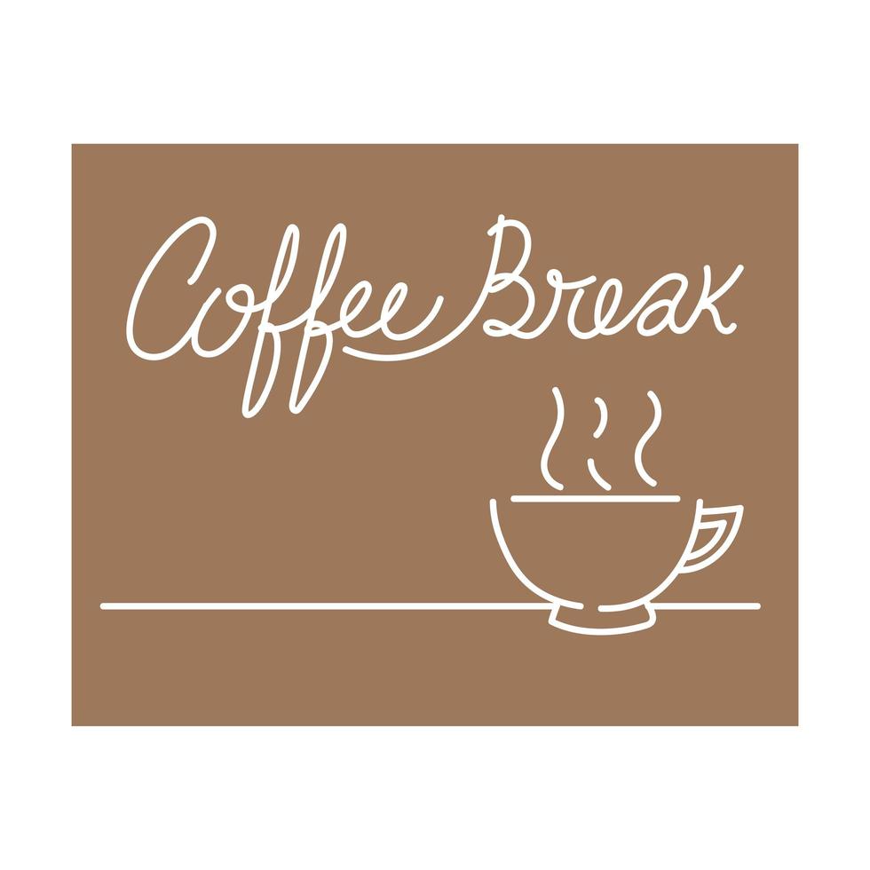 coffee break text handwritten vector