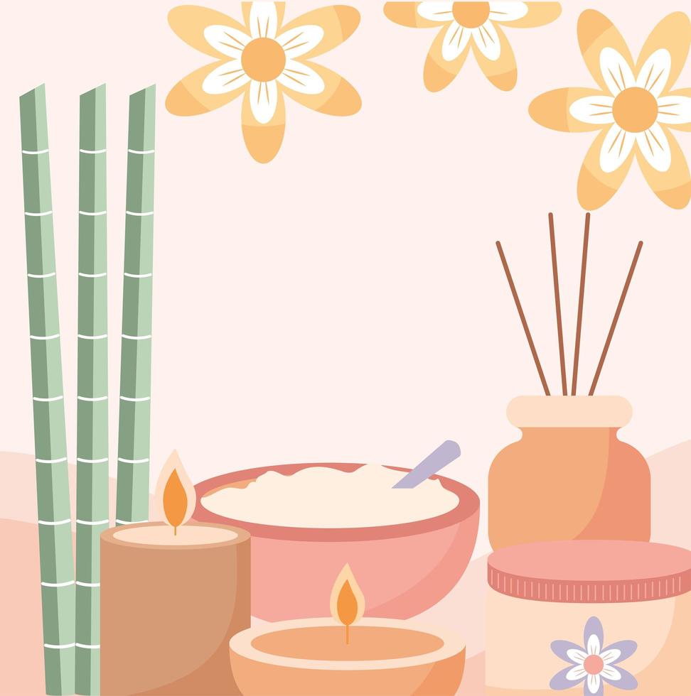 pretty spa poster vector