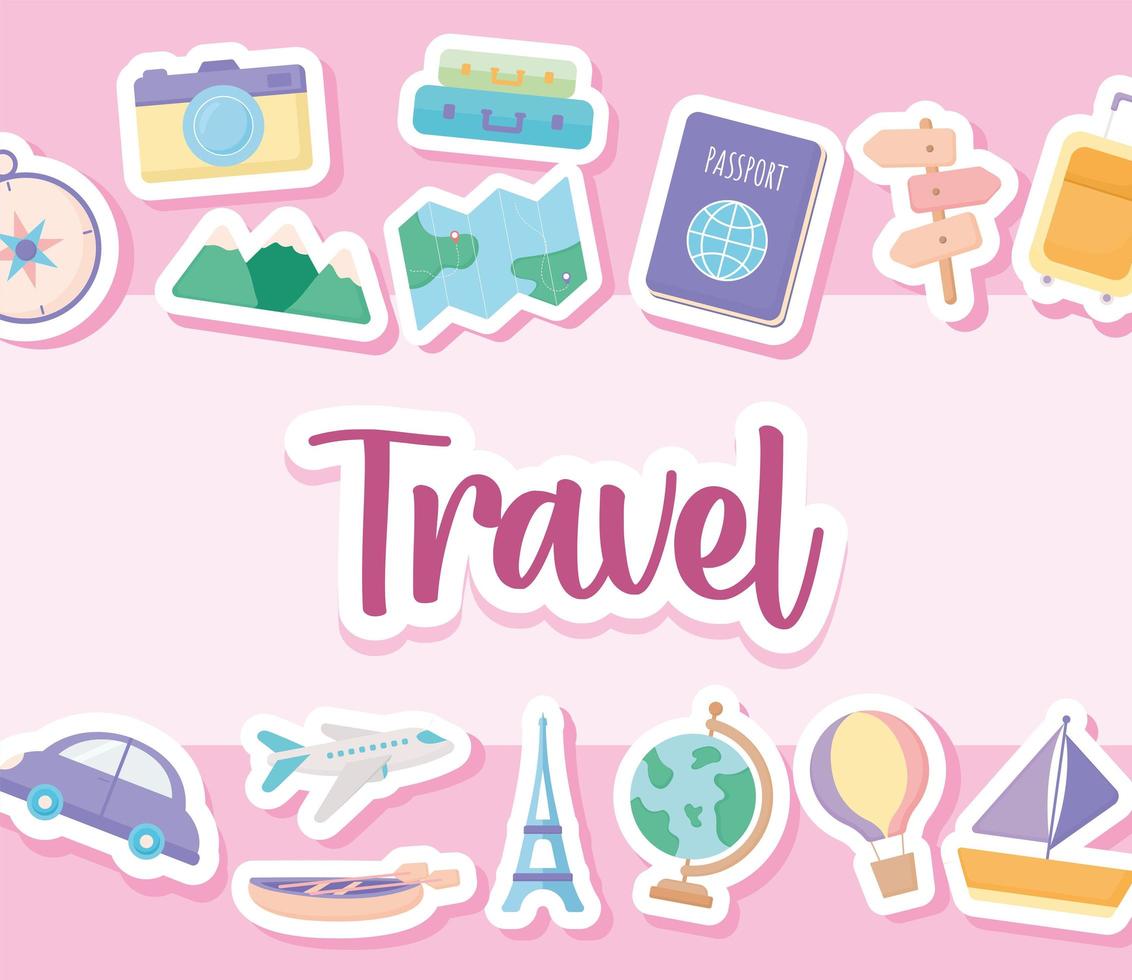 pretty travel cartel vector
