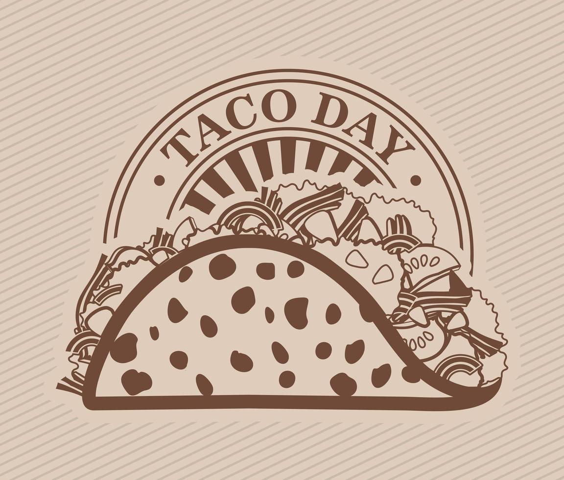 taco badge design vector