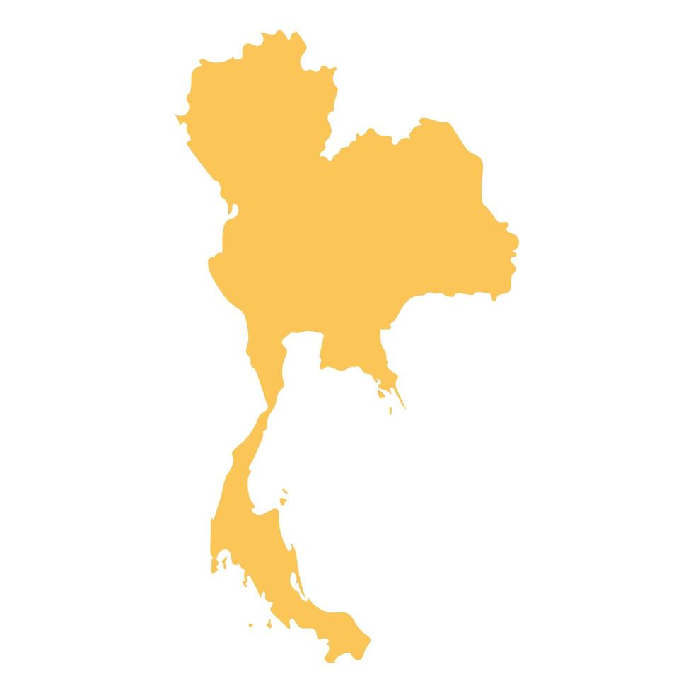 tailandia mapa del país vector