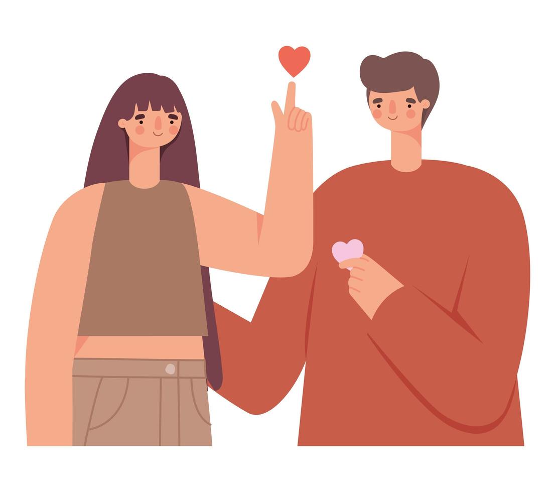 icono de pareja amorosa vector