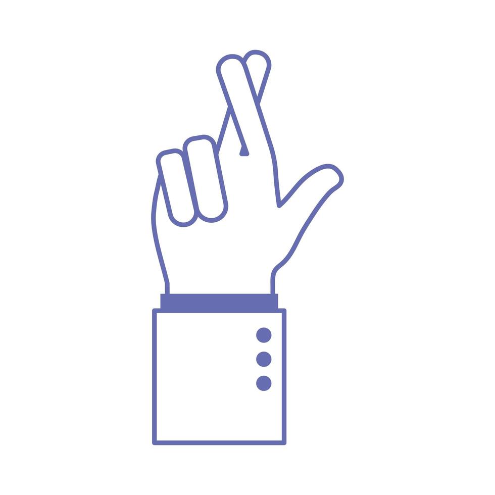 r hand sign language line and fill style icon vector design