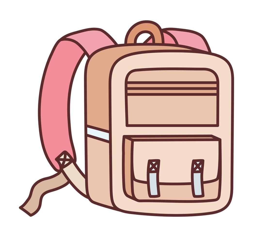 pink backpack design vector