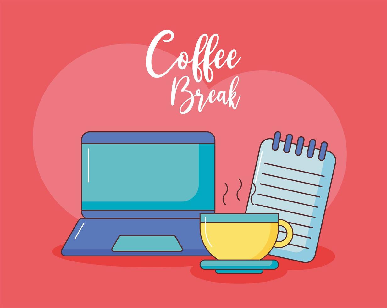coffee break card vector
