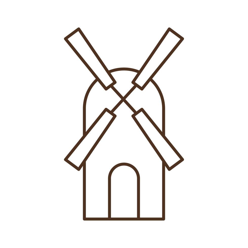 german mill line style icon vector design