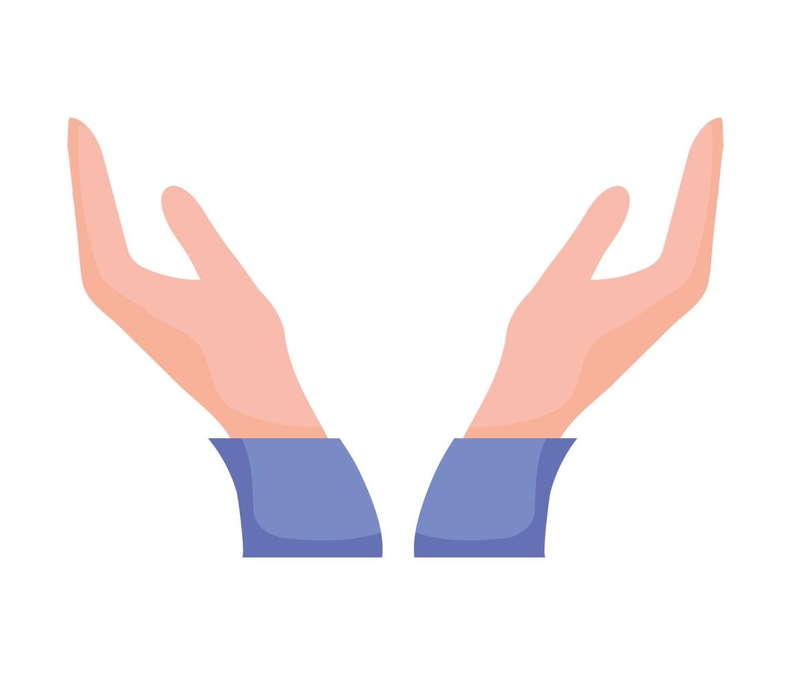 raised hands design vector
