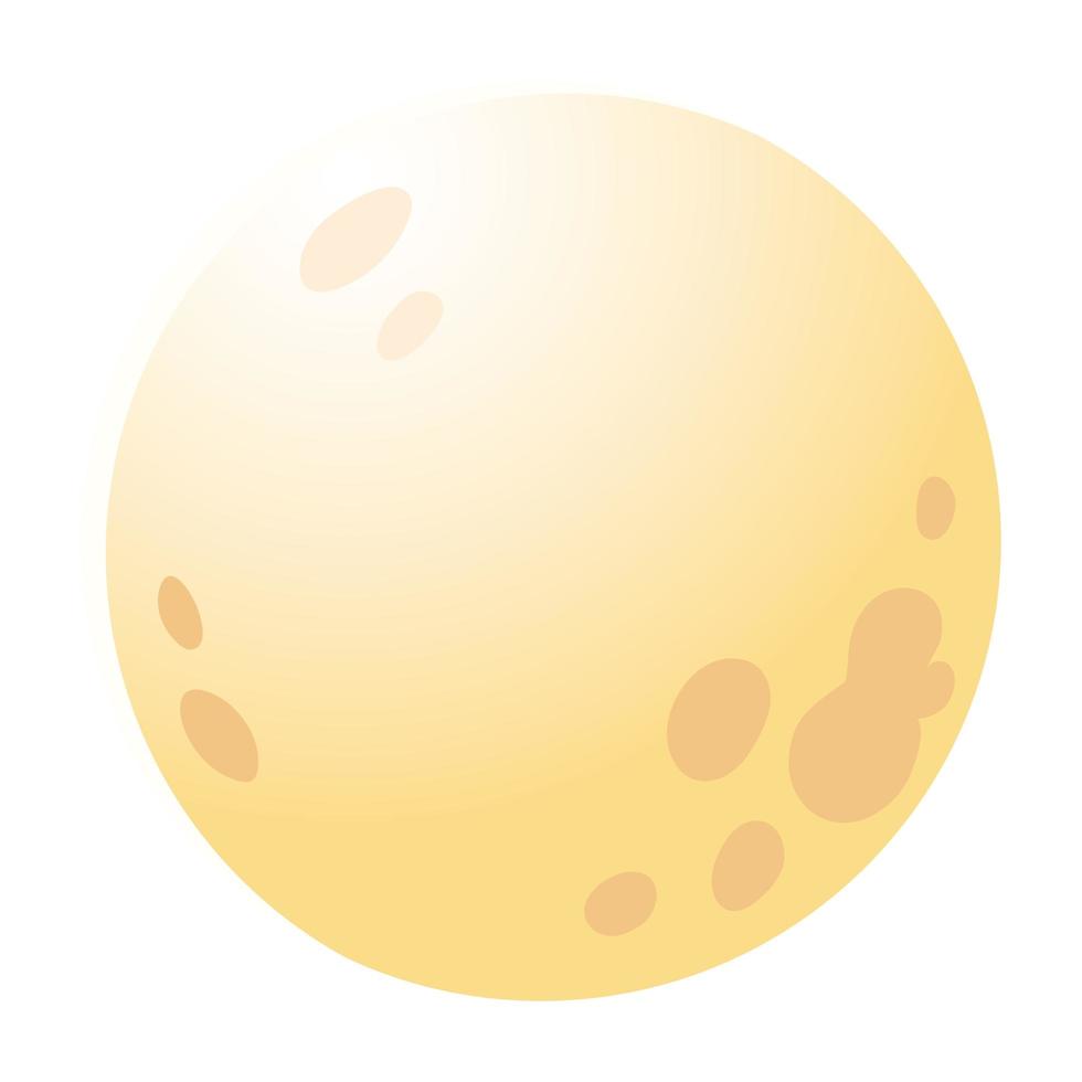 icono de luna llena vector