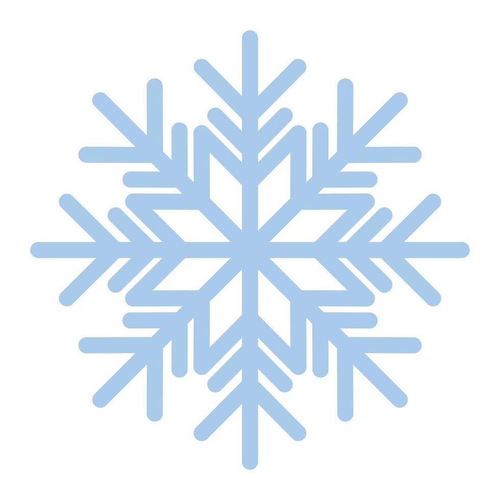 snowflake of blue color in white background vector