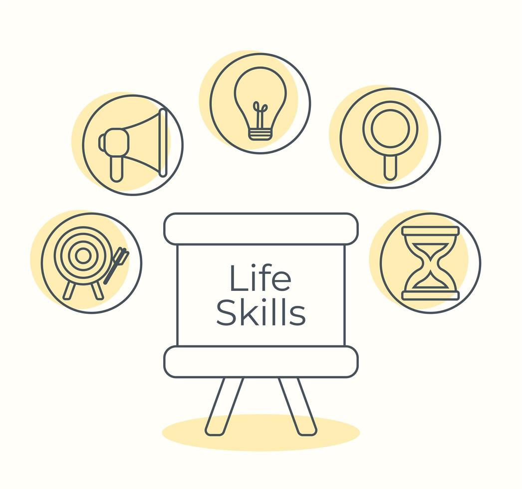 life skills designs vector