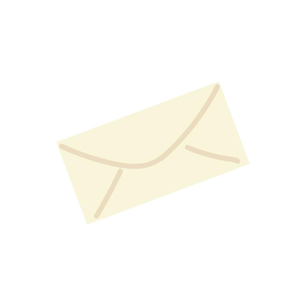 icono de carta de sobre de correo de servicio postal vector