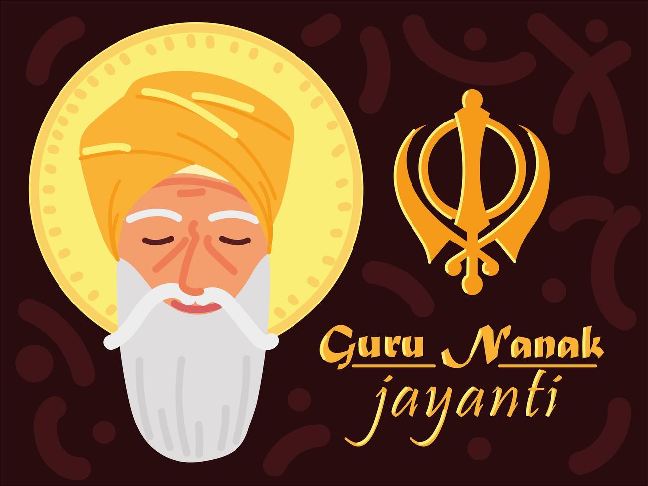 guru nanak jayanti celebration vector