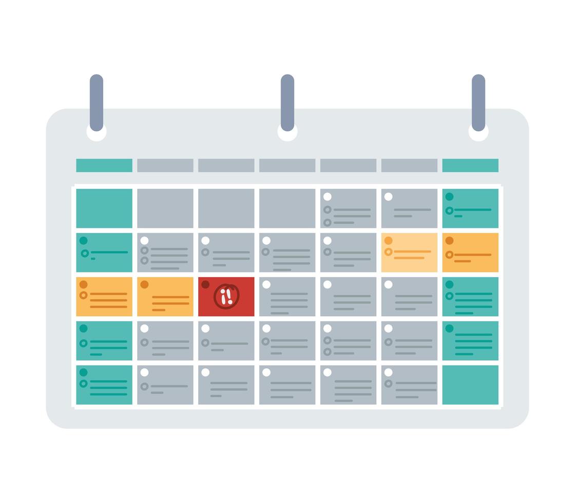 deadline calendar representation vector