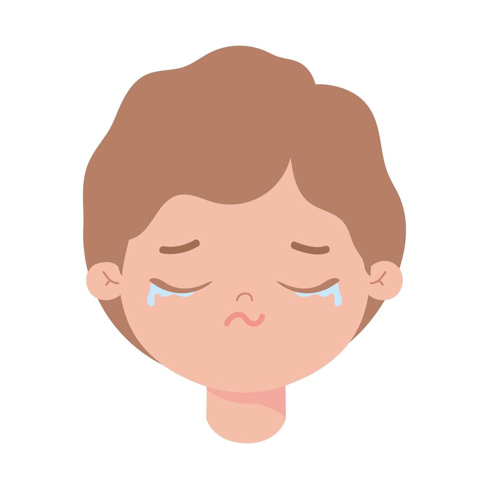 cry male child design vector