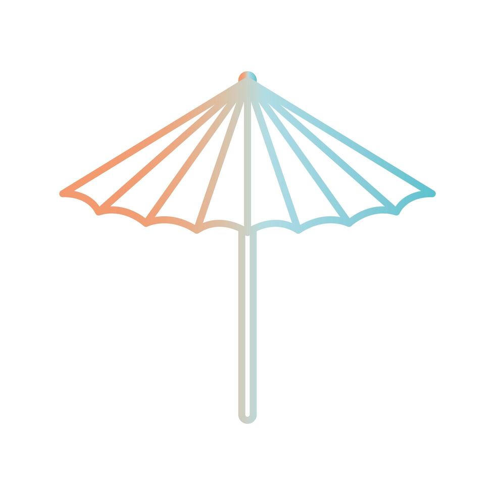 striped umbrella gradient style icon vector design