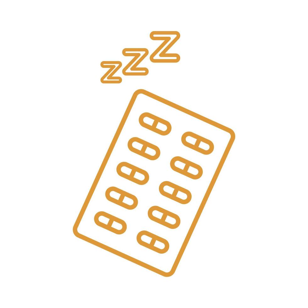 sleeping pills line style icon vector design