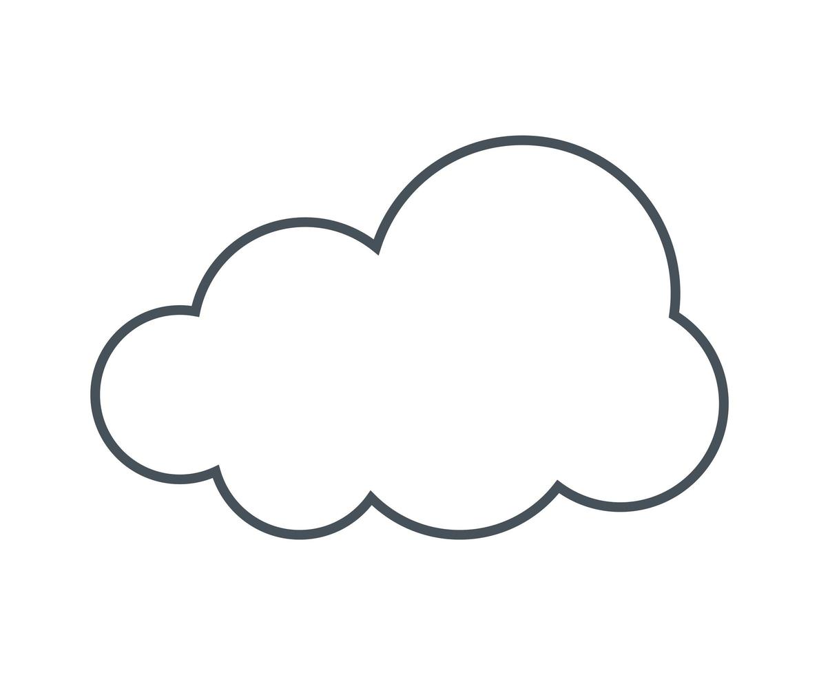 icono de silueta de nube vector