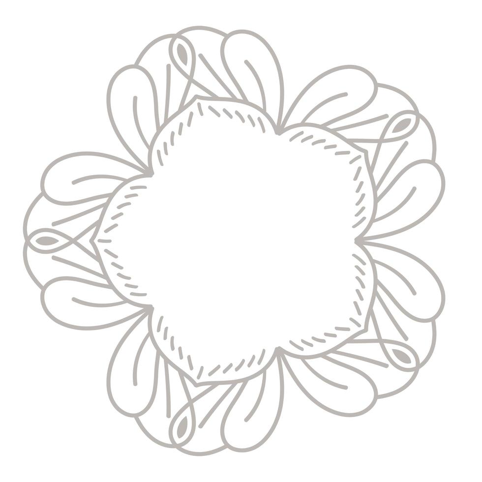 ornament in flower shaped silver vector design