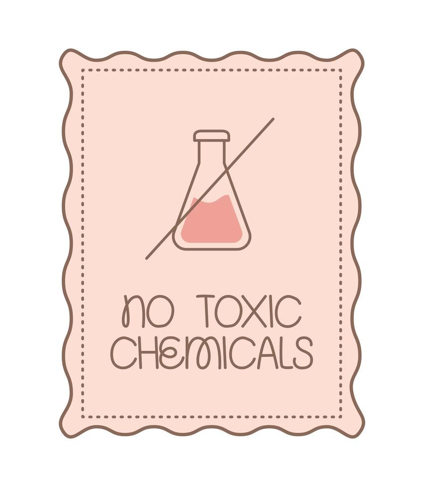 no toxic chemicals card vector