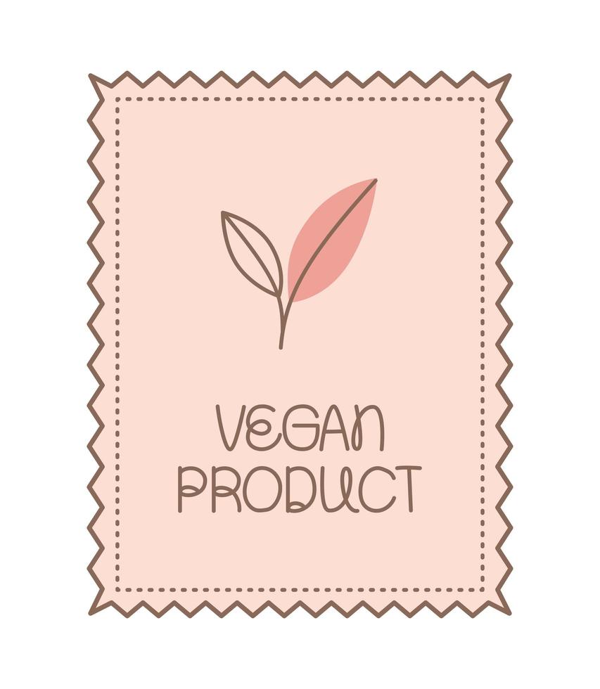 tarjeta de producto vegano vector